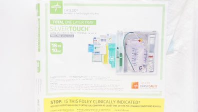 Medline URO170518S Total 1 Layer Tray Silicone 100% Foley Cath. 18Fr,  10mL (x)
